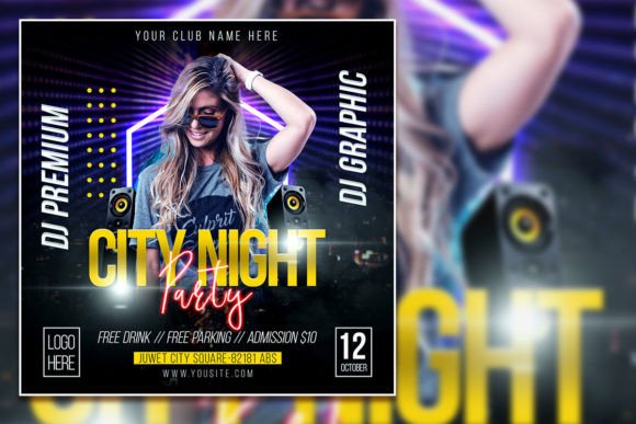City Night Party Social Media Post: Design Your Next Viral Invite