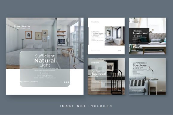 Clean & Modern: Real Estate Social Media Templates