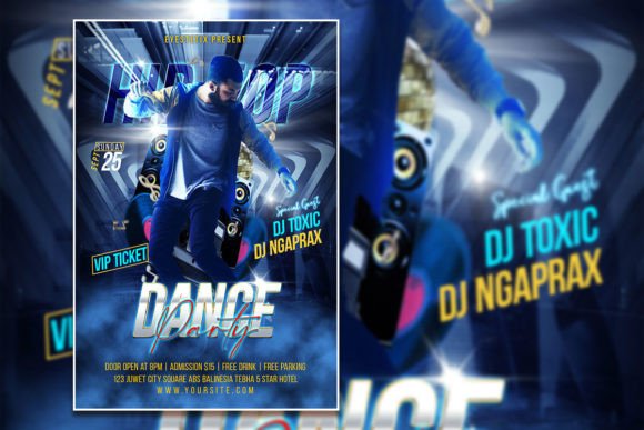 Design a High-Energy Hip Hop Dance Party Flyer