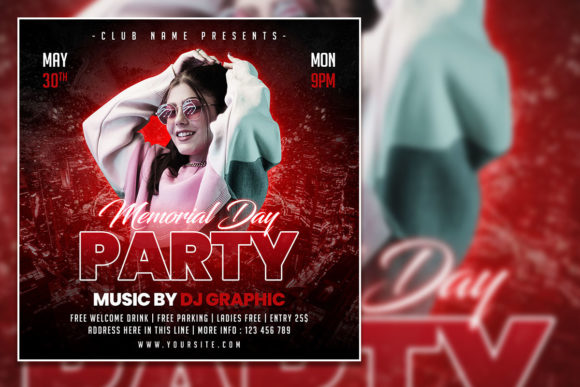 Design a Standout Memorial Day Weekend Party Flyer