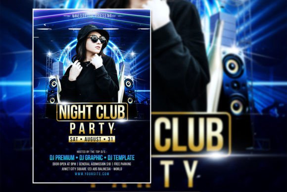 Design Your Next Hit Event with This Editable Night Club Flyer