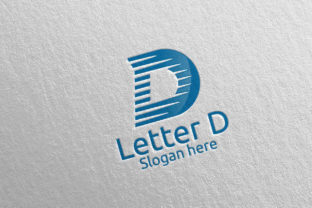 Digital Letter D: A Modern Vector Logo for Brand Identity