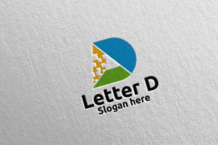 Digital Letter D Logo Design 12: A Modern Asset for Financial Brands