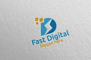 Fast Digital Letter D Logo 81: A Modern Icon for Tech and Finance