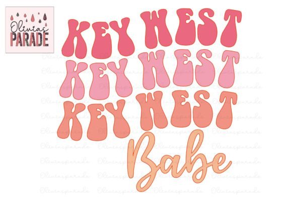 Key West Babe Groovy PNG Sublimation for Your Designs