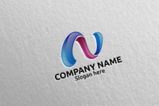 Letter N Logo Design 69: A Modern Mark for Finance & Tech
