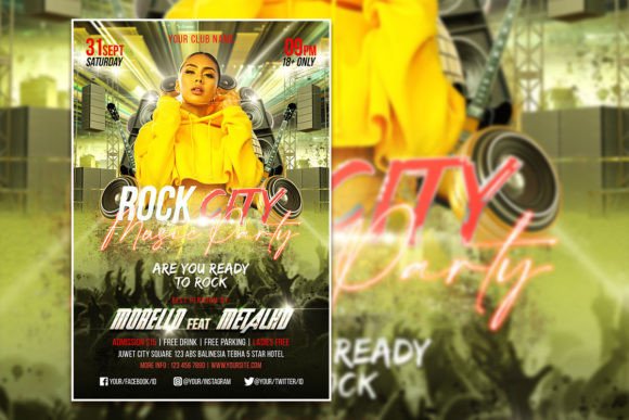 Rock City Music Party Flyer: Your Ultimate Party Template