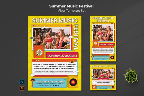 Summer Music Flyer Set: Your All-in-One Design Kit for Events