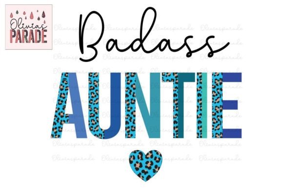 Unleash Your Wild Side: The Badass Auntie Blue Leopard Print Boy PNG